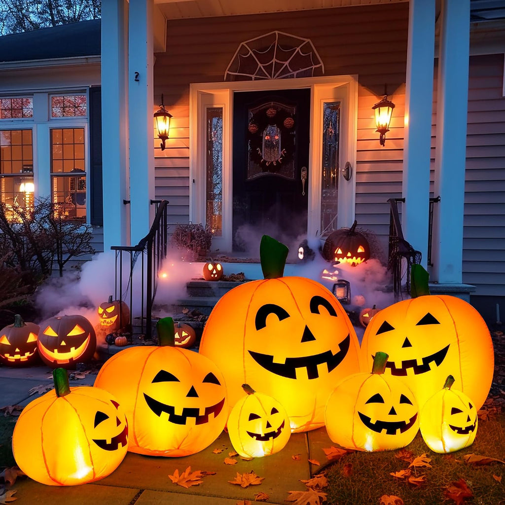 TISEJOY 7.5FT Halloween Inflatables Outdoor Decorations Pumpkin