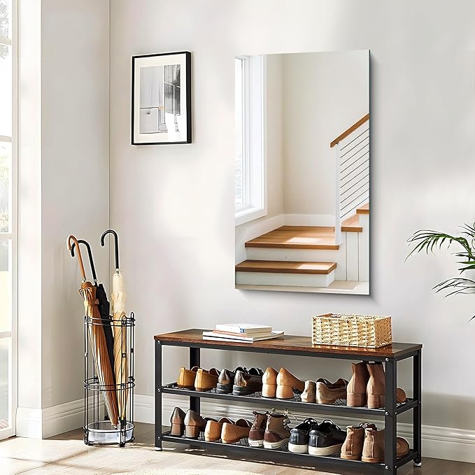 CILIBER Frameless Mirror, 20x36 Inch Bathroom Mirrors