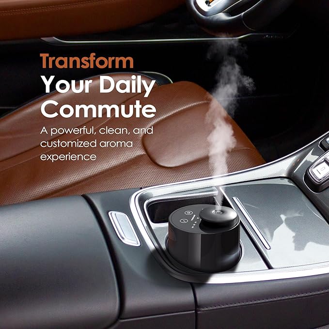 Airversa Waterless Diffuser for Essential Oil, Car Diffsuer, Battery Operated
