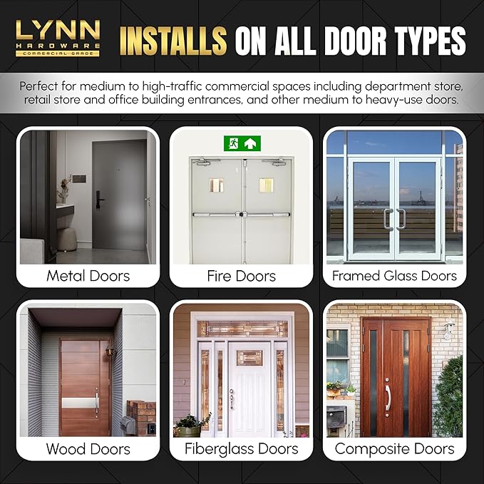 LYNN HARDWARE Medium/Heavy Duty Automatic Door Closer