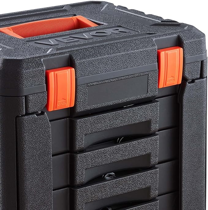 VEVOR Mechanics Tool Set, 256-Piece Mechanic Tool Kit, 1/4 in, 3/8 in, and 1/2