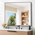 Black Bathroom Mirror for Wall, 36x40 Inch Rectangle Mirrors