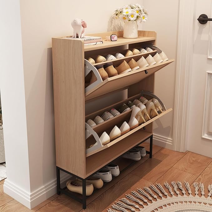 AVZEAR Narrow Shoe Storage Cabinet