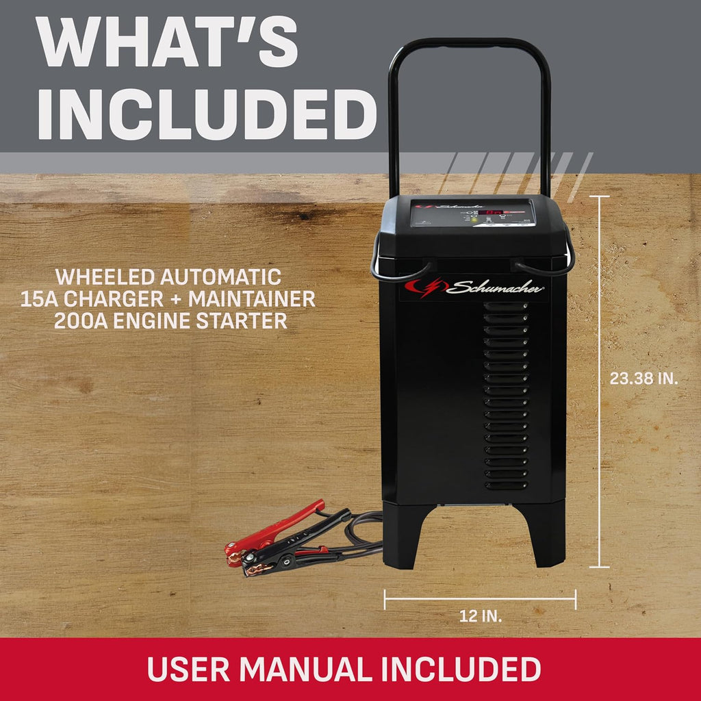 Schumacher Electric Wheeled 6A Car Battery Charger & Maintainer – SC1353