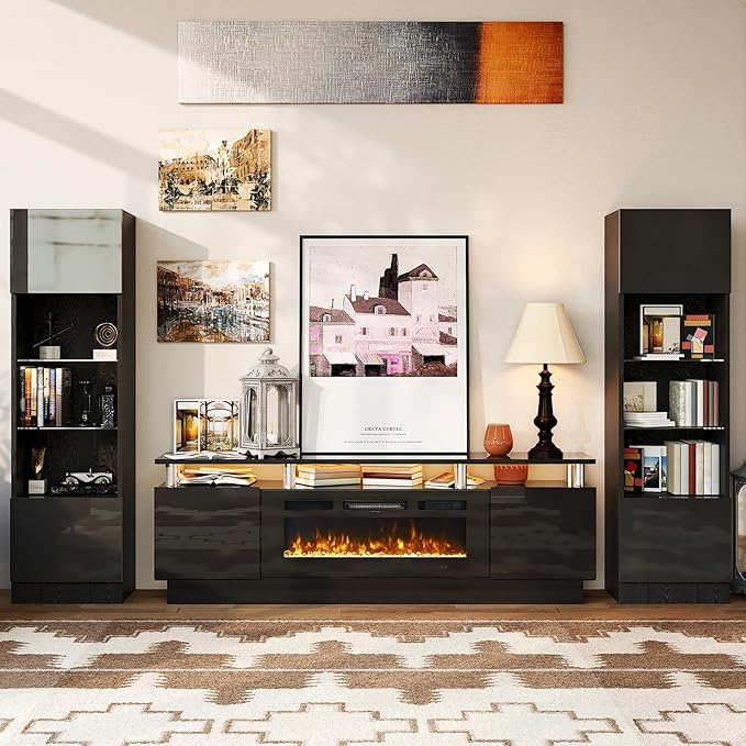 oneinmil Fireplace TV Stand