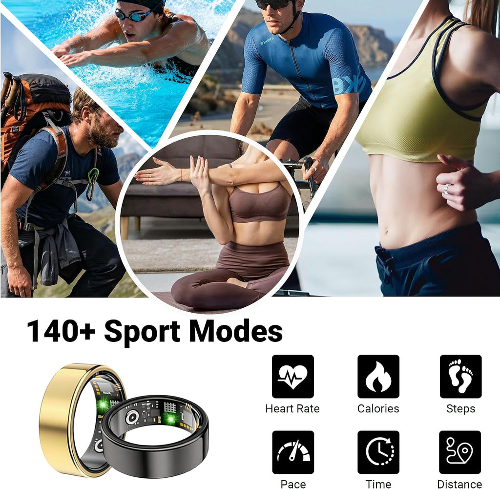 smart ring for women men, fitness ring without showing dimensions