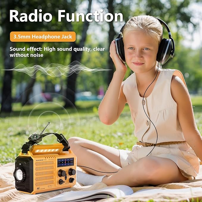 NOAA Weather Radio AM/FM/Shortwave, 5 Way Powered Emergency Radio