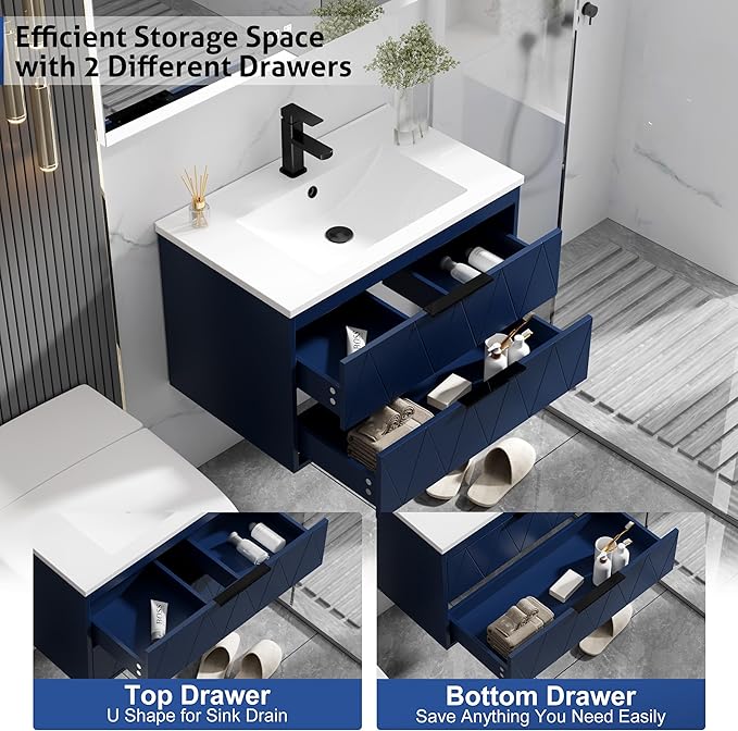 eclife 30" Bathroom Vanities Cabinet