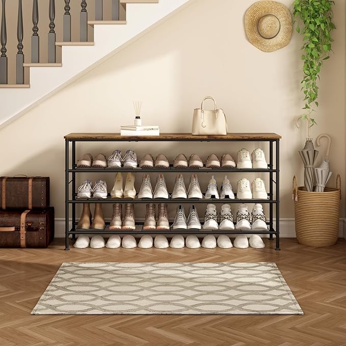 SUOERNUO Shoe Rack Organizer 4 Tier