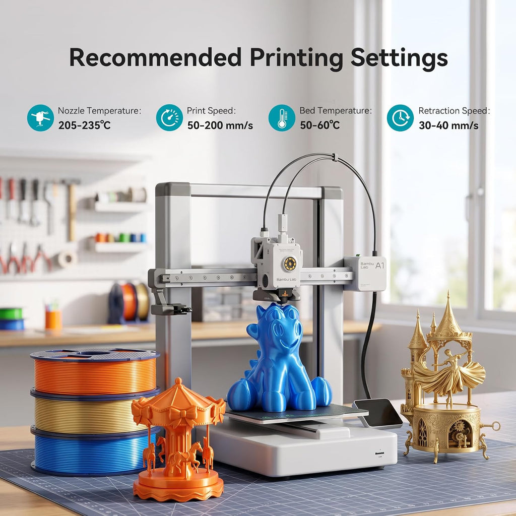 SUNLU Silk 2.0 PLA 3D Printer Filament, Silver+Light Gold, 2-Pack (2KG)