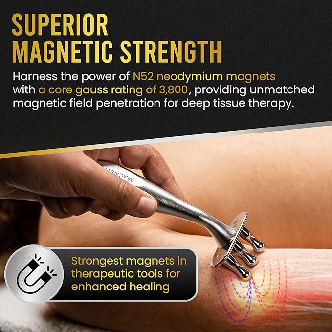 MagnetRX® Magnetic Therapy Massage Fork – Multi–Functional Magnetotherapy Pen