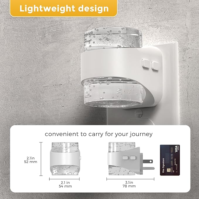 L LOHAS LED Night Light, 3CCT Bubble Night Lights Plug into Wall, 2 Pack