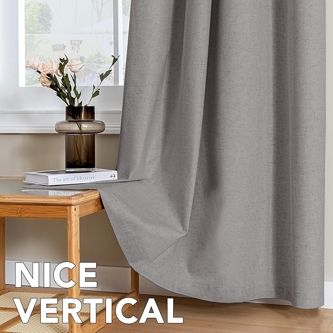 H.VERSAILTEX Linen Curtains 100% Blackout Curtains