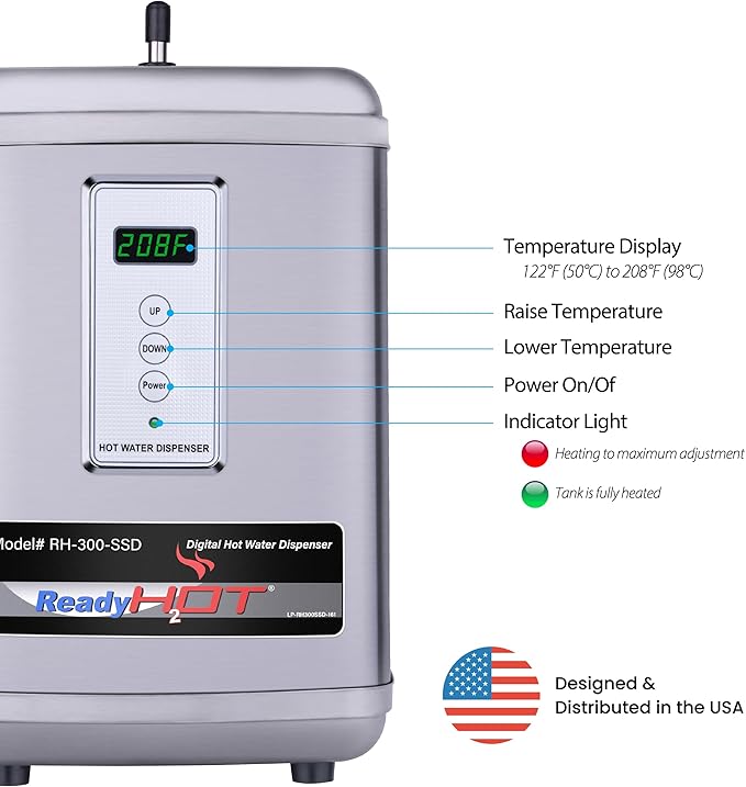 Ready Hot 41-RH-300-F560-CH Instant Hot Water Dispenser System, 2.5 Quarts