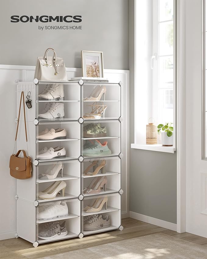SONGMICS Shoe Rack Organizer, 8-Tier Shoe Storage Cabinet