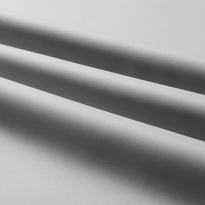 DUALIFE Ultimate Gray Blackout Curtain Panels/Drapes