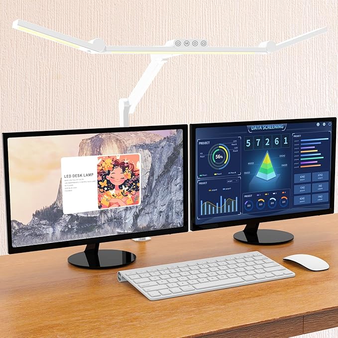 Micomlan Led Desk Lamp for Home Office, 24W Bright Rotatable Led Table Light