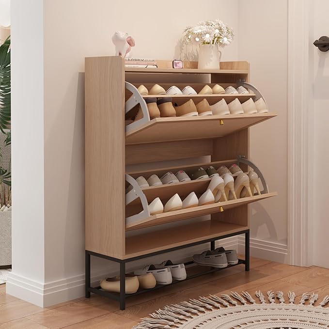 AVZEAR Narrow Shoe Storage Cabinet