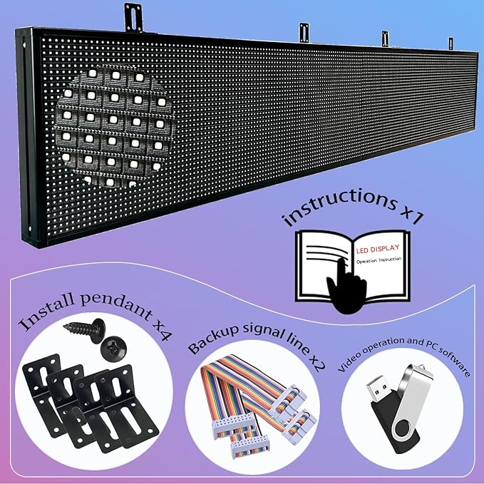 programmable led sign custom scrolling digital signage display screen outdoor