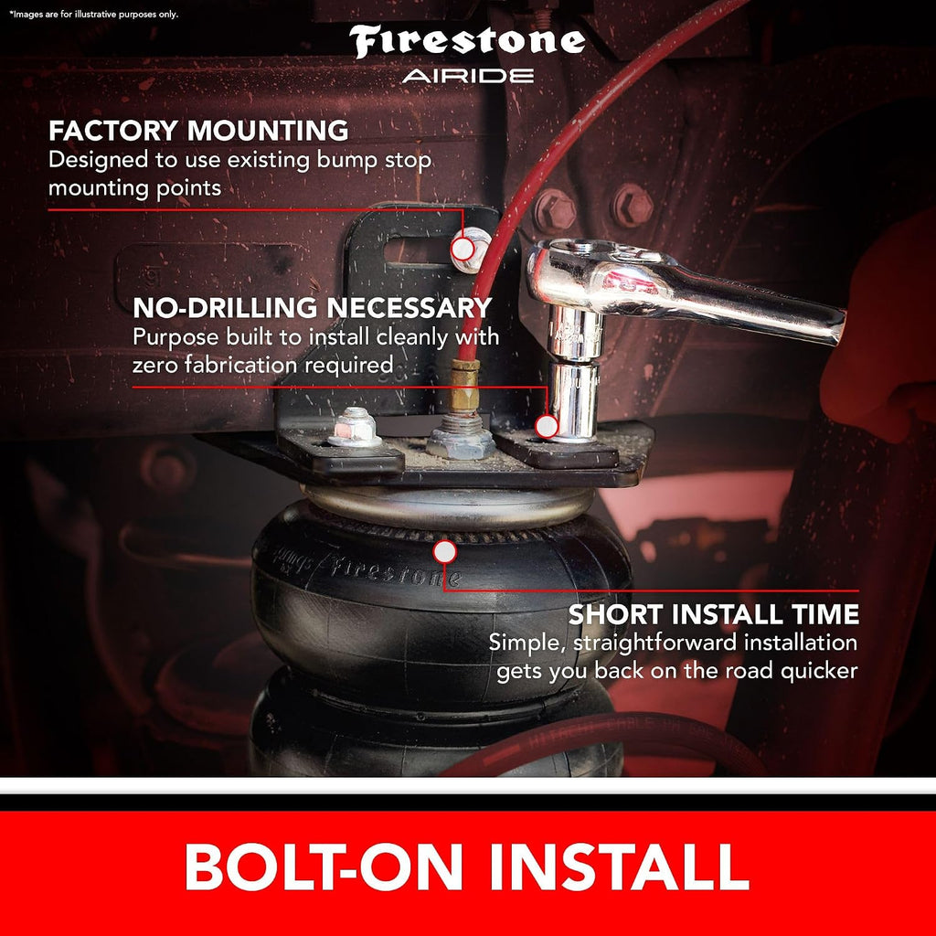 firestone airide ride-rite air suspension kit with mounting, package contents