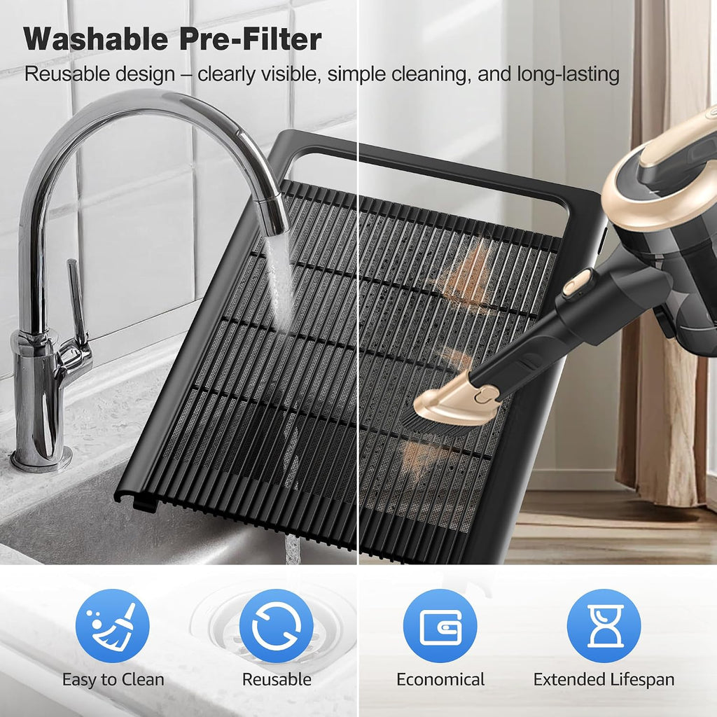 KNKA Air Purifiers for Home Bedroom Up to 1,695 Ft² in 1 Hr, APH4000, Black