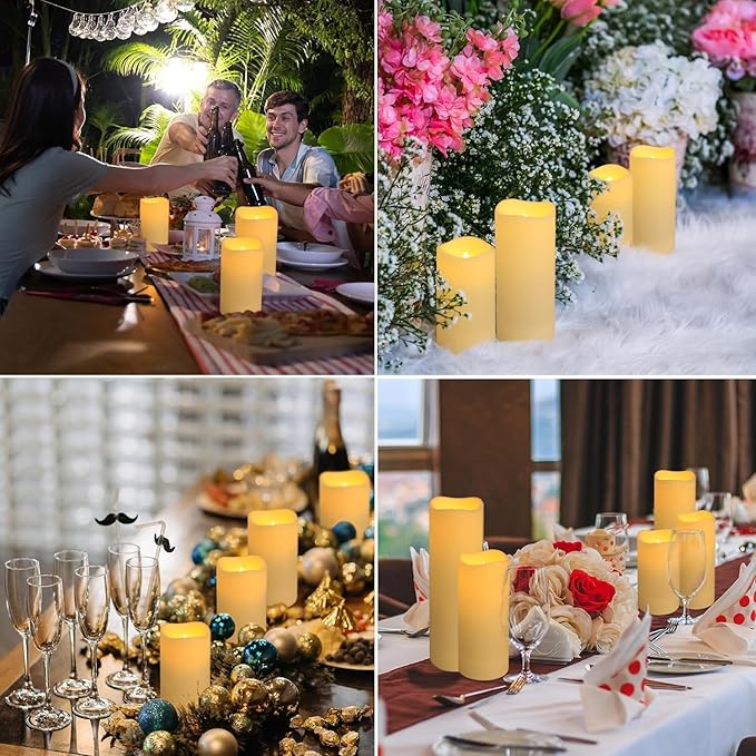 Set of 24 Waterproof Outdoor Flameless Candles, LED Candles