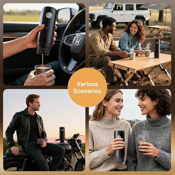 Portable 2-in-1 Coffee Maker, Portable 20 Bar Espresso Machine