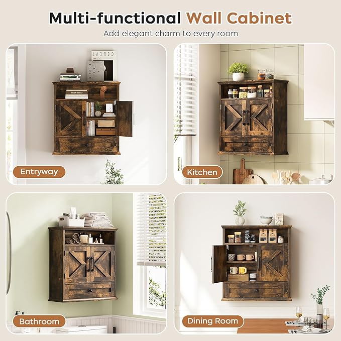 Bathroom Wall Cabinet, Wall Mounted Medicine Cabinet