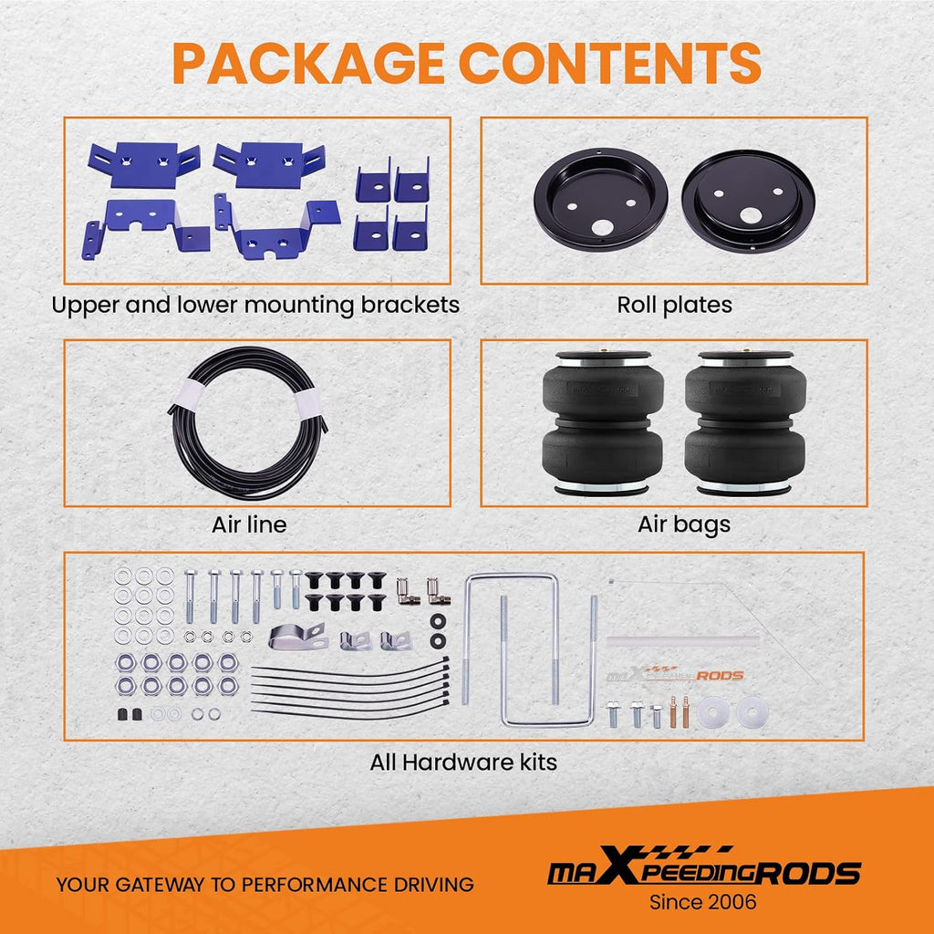 maxpeedingrods air suspension bags kit for chevy silverado, close-up detail