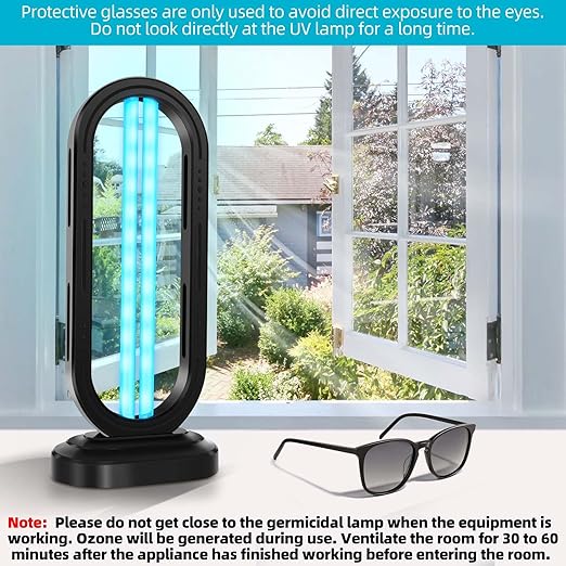 UV Light Sanitizer, 4-Speed Timing and Remote Control UVC Home Disinfection