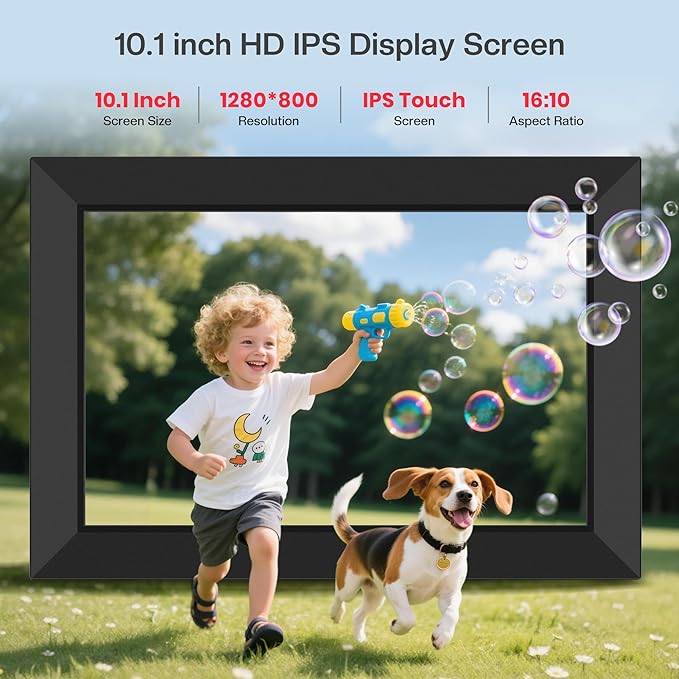 Frameo 10.1 Inch WiFi Digital Picture Frame, Smart Cloud Electronic Photo Frame