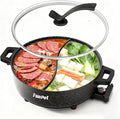 6L Electric Hot Pot with S-Shape Dual-Divider, Smart Temperature Control