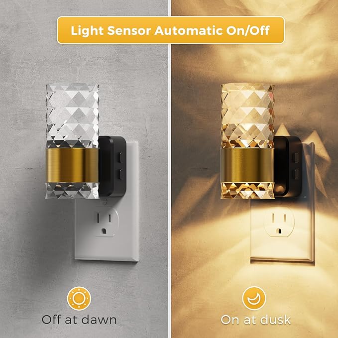 L LOHAS LED Night Light, Night Lights Plug into Wall, 2 Pack 10-Color RGB