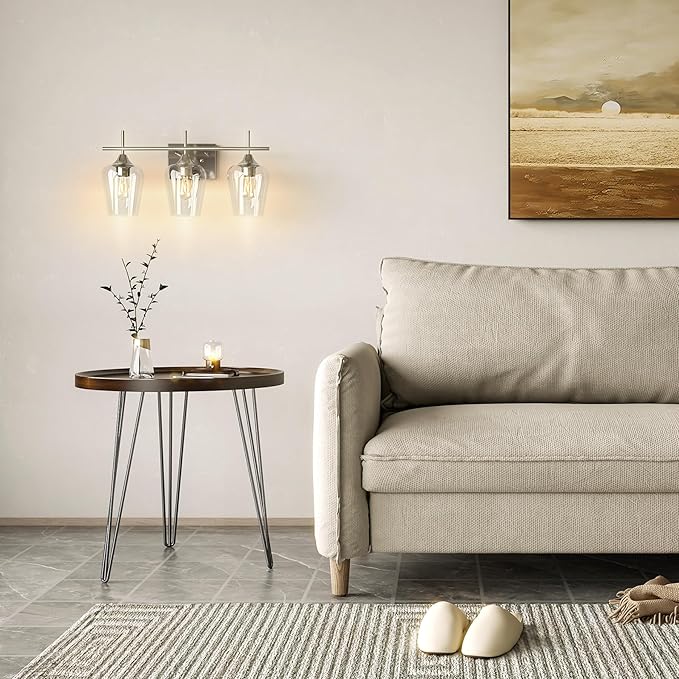 VONLUCE Bathroom Vanity Light, 3 Light Bathroom Light Fixture Over Mirror