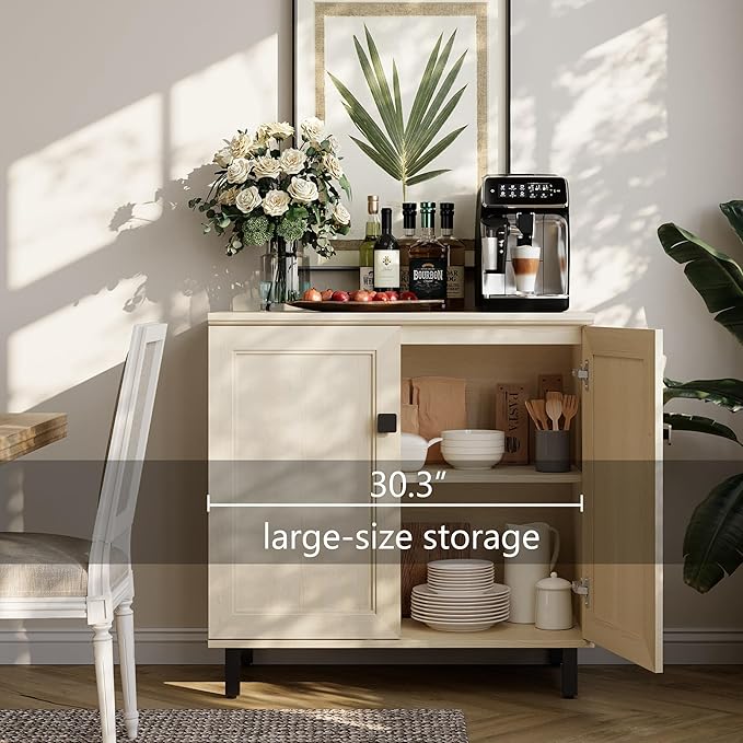 Multifunctional Buffet Sideboard Cabinet Farmhouse Modern Storage Cabinet