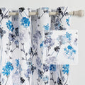 MYSKY HOME Living Room Curtains 84 inches Long Floral Curtains Light Filtering
