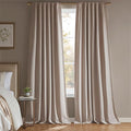 Madison Park Karien 100% Blackout Curtains 52x95 – Linen, 2-Layer Noise (2-PK)