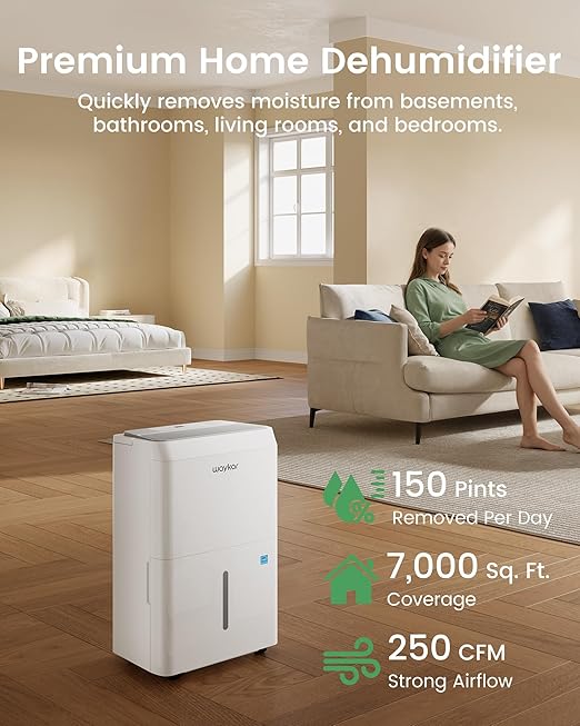 Waykar 150 Pint 2025 Energy Star Dehumidifier