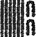 Joyhalo 8 Pack 5.7FT Halloween Garland Black Leaf Garland for Mantle, Artificial Hanging Black Maple Leaves Vines, Spooky Halloween Outdoor Floral, Haunted Mansion, Gothic Halloween Decor