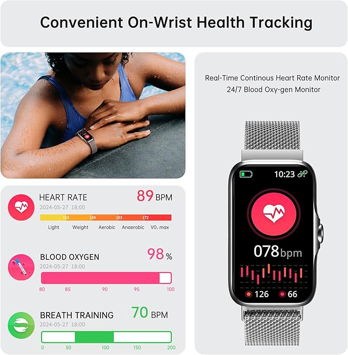 Sunorshop Health Fitness Tracker, Smart Watch