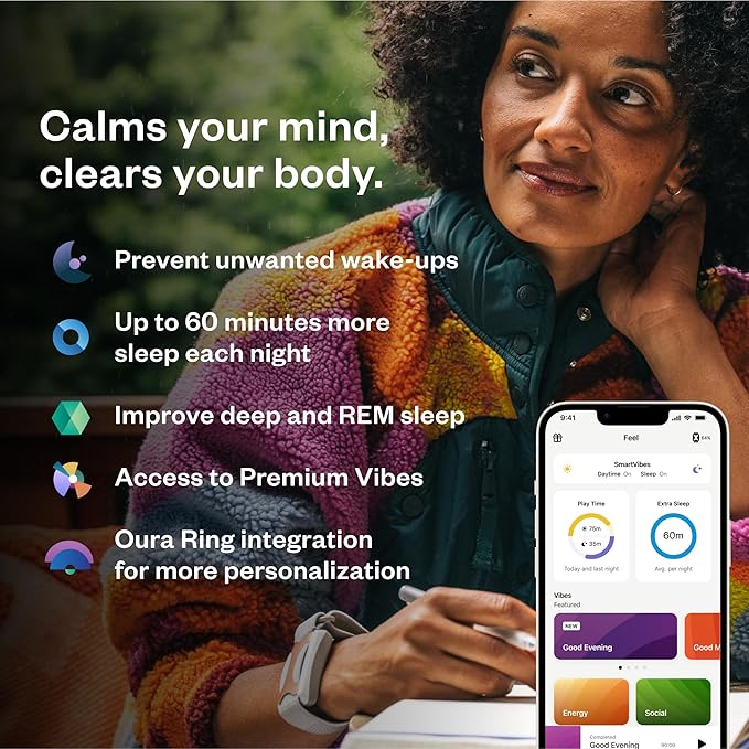 Apollo Neuro Wearable & 12-Month SmartVibes AI Membership – Sleep Aid & Stress