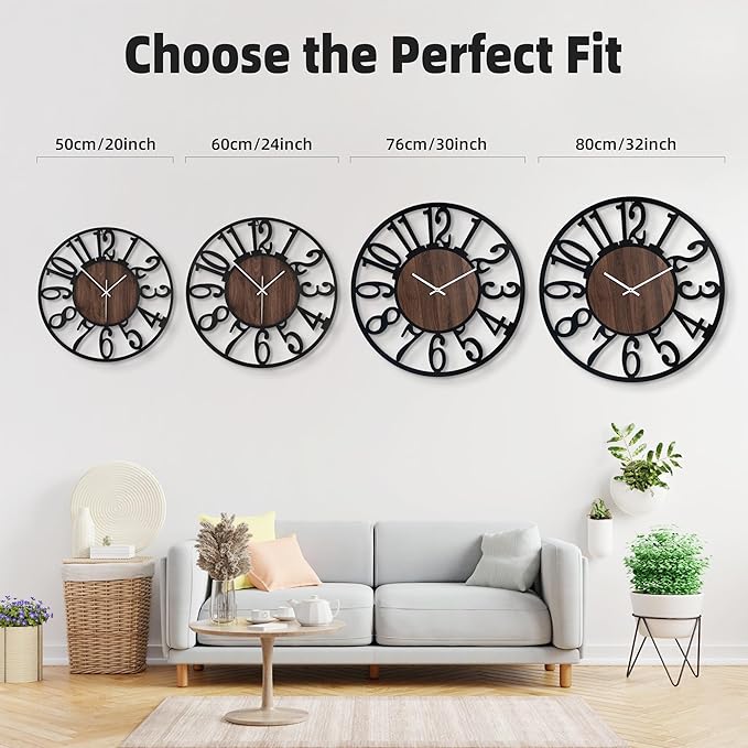 Casaformia 32'' Large Silent Wall Clock