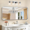 CIRCUMI Silver Bathroom Mirror, Rounded Corner, Tempered Glass, Large Mirror