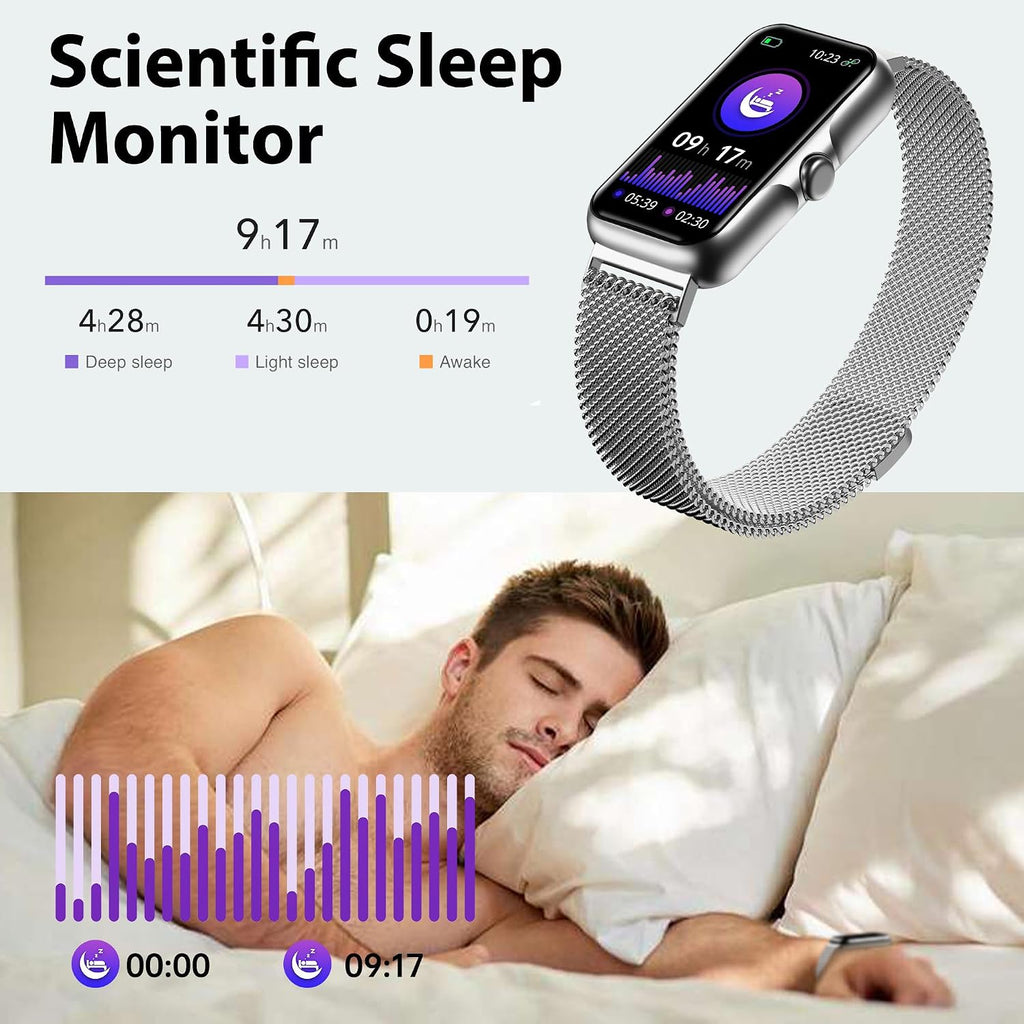 Fitness Tracker with 24/7 Continuous Heart Rate, Blood Oxy-gen Monitor, Smart Watch with Sleep Monitor, IP68 Waterproof Activity Tracker Step Counter for Women Men