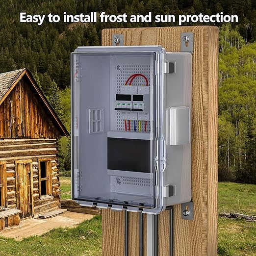 ABS Electrical Junction Box, Ventilated Design, Cable Grommets, IP65 Waterproof
