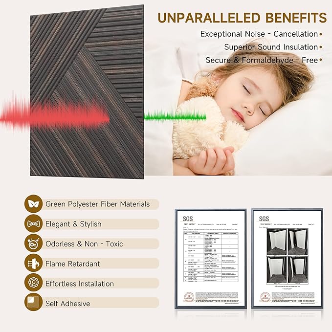 Acoustic Panels for Wall and Ceiling (6 Pack)
