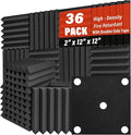 36 Pack Acoustic Foam Panels 2" x 12" x 12" Sound Proof Foam Panles Saiqiang