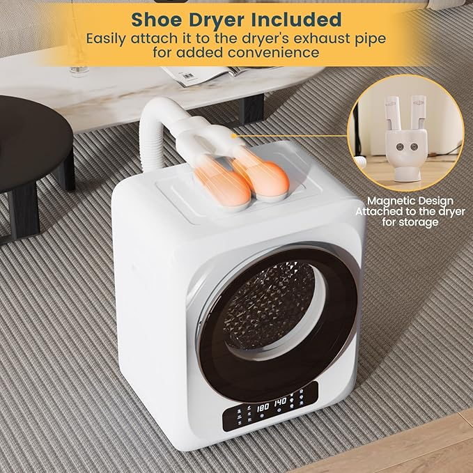 Zynkez 12Lbs Portable Clothes Dryer, 120V 850W Electric Compact Laundry Dryer