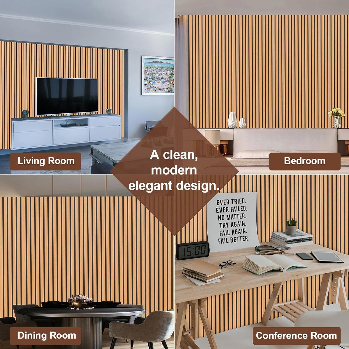 yuzzy wood panels for wall - 9 feet, package contents