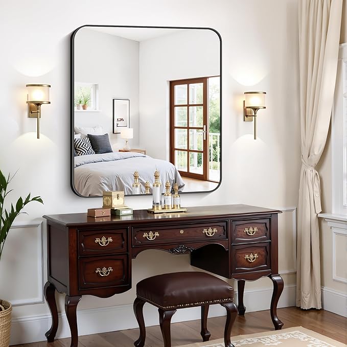 FORBATH Bathroom Mirror 36x40 Inch, Large Rectangular Wall Mirror